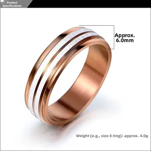 Detail of 6mm two-tone titanium steel ring with brushed and polished finish