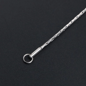 Minimalist silver stainless steel flat link chain necklace for men and women