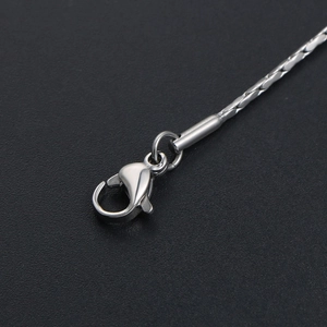 Minimalist stainless steel chain necklace for men and women featuring a secure lobster clasp