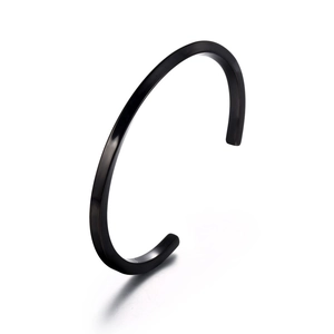 Modern Stainless Steel Open Bangle For Men Women Twisted Geometric Polished Minimalist Hip Hop Couple Jewelry Gift