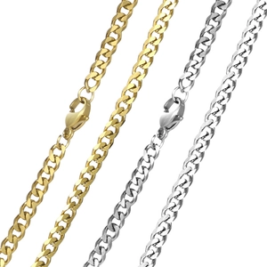 Titanium Steel Curb Chain Necklace For Men Women Polished Six Sided Weave Clavicle Chain Hip Hop Punk Jewelry Gift