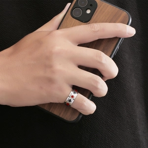 Bague rotative en acier inoxydable pour homme, bijou élégant avec motifs de poker