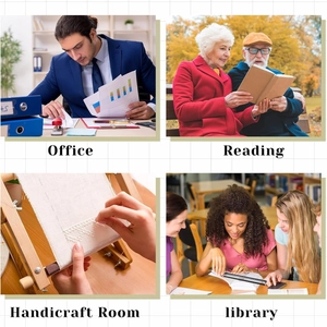 8-inch acrylic bar magnifier for reading in office, library, and handicraft room use
