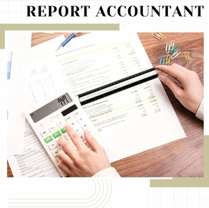 8-inch acrylic magnifying ruler and office calculator on a desk with financial reports