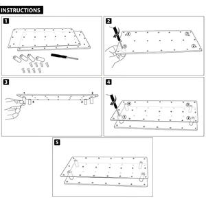 Assembly guide for 21-hole clear acrylic lollipop stand with poles and screws