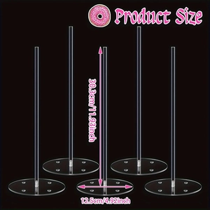 Set di 5 supporti per ciambelle in acrilico trasparente da 30,3 cm per display dolci