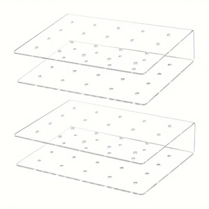 Clear acrylic lollipop holder set with double-layer holes for 20 slots display