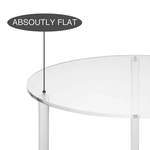 Moderne 3-stufige runde Tortenständer aus klarem Acryl mit minimalistischem flachem Design