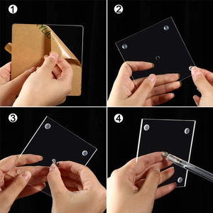 Guide d'assemblage étape par étape du support en acrylique avec vis métalliques