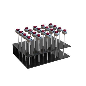 21-hole black acrylic lollipop display stand for wedding and birthday party candy