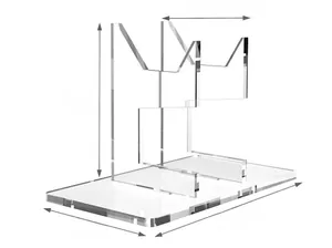 Detailed acrylic controller stand dimensions 16cm x 9cm x 10cm for wall or desk mount