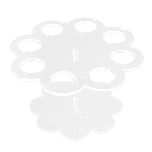 Detail of 8-hole acrylic cone holder with a transparent double-layer petal design