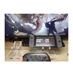 Transparent acrylic game controller stand for desktop display and storage organization