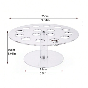 16-hole clear acrylic ice cream cone and popcorn stand holder with size dimensions