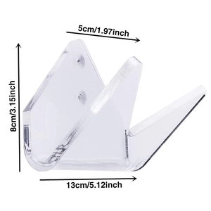 Supporto da parete verticale in acrilico trasparente per display da skateboard