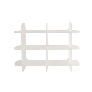Three-tier white acrylic desktop storage rack for cosmetics and jewelry organization