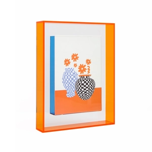 Modern Nordic acrylic picture frame with colorful geometric patterns for wall decor