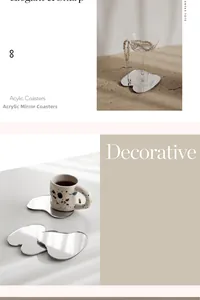 Irregular acrylic mirror coaster used as a decorative jewelry display tray or mat
