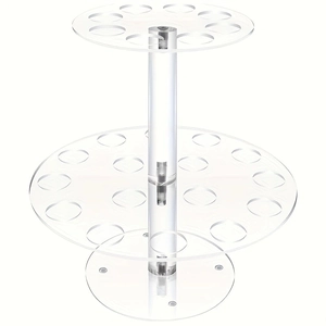 Dubbellaagse transparante acryl ijsjeshouder met 24 gaten voor presentatie