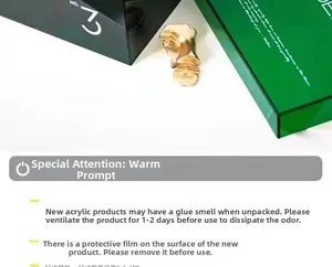 Detail showing acrylic storage box instructions for film removal and ventilation