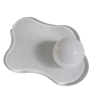 Minimalist Nordic style white spherical lamp with frosted acrylic irregular base