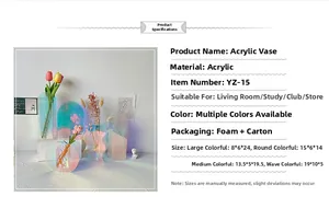 Makro-Detail von schillernden Acryl-Vasen in geometrischen Formen für modernes Dekor