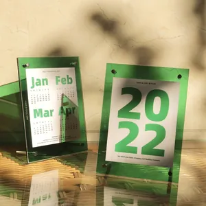 Nordic Modern Held QR Acryl Fotolijst Bureaublad Kalender Display Standaard Kleurrijke Foto Houder Huis Kantoor Decor