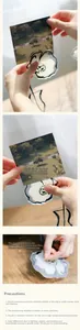 Detailed view of flower acrylic note holder with back clip and protective film removal