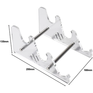 Soporte elevador de teclado en acrílico transparente de medidas 135mm x 250mm x 160mm