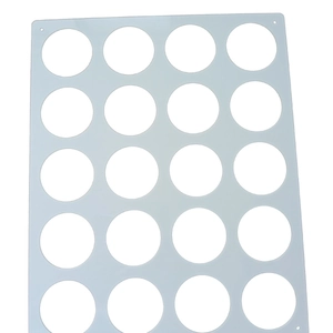 20-hole clear acrylic vinyl roll organizer rack with vertical storage storage holes