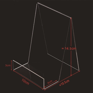 Clear Acrylic Book Display Stand Tablet Holder Photo Frame Picture Easel L-Shaped Desktop Organizer For Bookstore Office