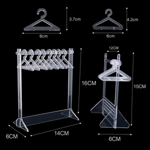 Detailed size specifications for transparent acrylic mini jewelry earring hanger set