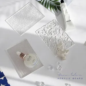 Acrylic Texture Board Photography Props Water Ripple Striped Ice Pattern Clear Decorative Geometric Background Background Plate