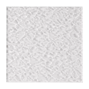 Square acrylic water ripple board with transparent textured surface for DIY painting projects