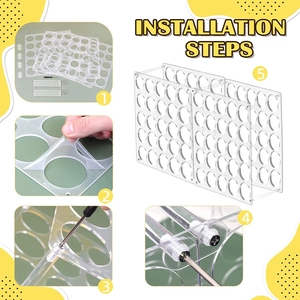 Guide d'installation étape par étape du support de rangement en acrylique à 25 trous