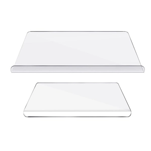 Transparent Acrylic Cutting Board With L-Shaped Lip Non-Slip Countertop Protector Durable Large Pastry Board For Kitchen Counter Home Use
