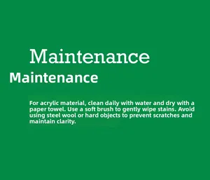 Maintenance guide for acrylic storage box with cleaning steps and care instructions