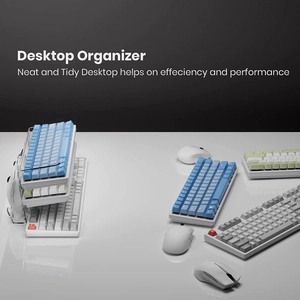 Three-tier transparent acrylic keyboard riser stand for mechanical keyboard organization