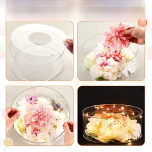 Detailed step-by-step guide for using the transparent acrylic fillable cake stand with LED lights