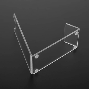 Supporto per spada laser a L in acrilico trasparente con gommini antiscivolo