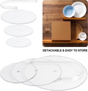 Detail showing the detachable design and easy storage of the acrylic cupcake stand