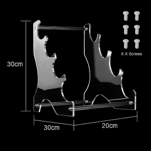 4-tier transparent acrylic lightsaber display stand with dimensions 30x30x20cm