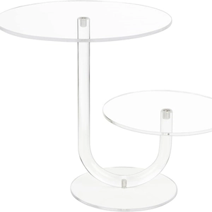 Transparent Acrylic Cake Stand 2-Tier Round Cupcake Tower Display Holder For Birthday Wedding Party Dessert Decoration