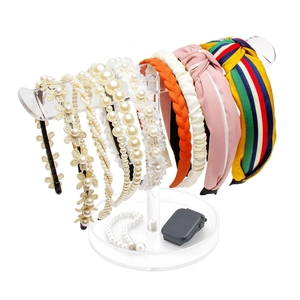 Clear Acrylic Headband Holder Organizer T-Bar Hairband Display Stand Storage Rack For Girls Women Home Accessories
