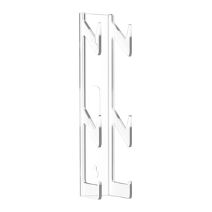 Dual-tier transparent acrylic wall mount rack for game controllers and headsets