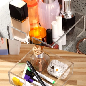 Clear acrylic napkin holder and organizer for dining table kitchen or office storage