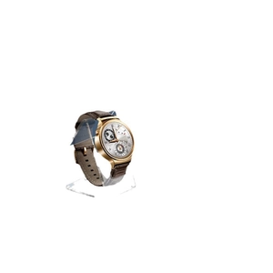 Classic men's business watch with rose gold case and brown crocodile leather strap