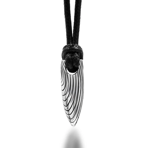 Collier Pendentif Balle en Acier Inoxydable pour Hommes Style Punk Industriel Charme de Cône en Spirale Bijoux pour Hommes