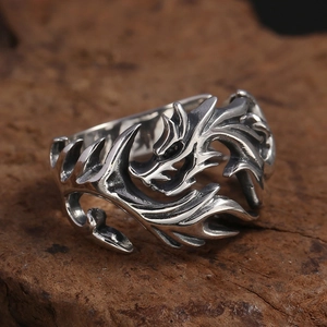 Vintage Edelstahl Drachen Ring Für Herren Damen Retro Punk Gothic Drachenschnitzerei Bandring Hip Hop Schmuck Accessoire