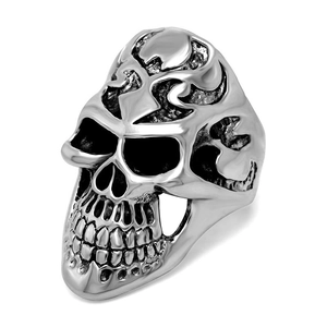 Vintage Gothic Skull Ring For Men 316L Stainless Steel Punk Rock Biker Ring Polished Blackened Heavy Metal Jewelry Gift